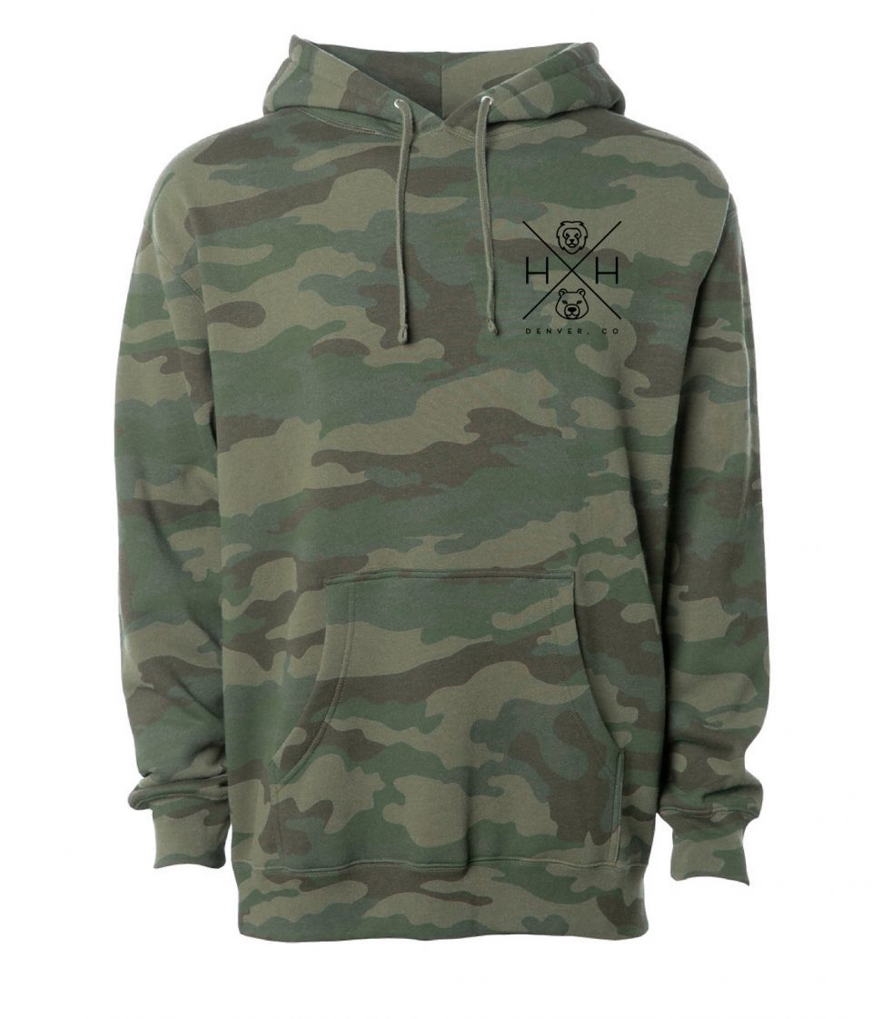 Green Camo Mens Hoodie