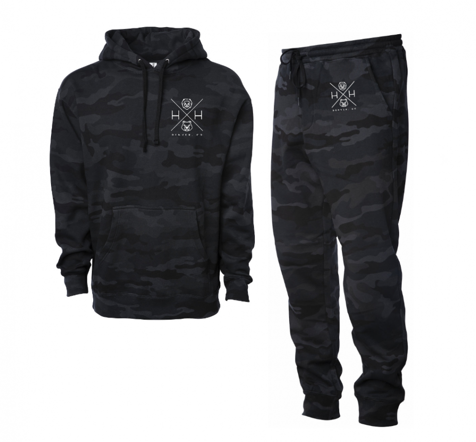 Black Camo Joggers by H + H