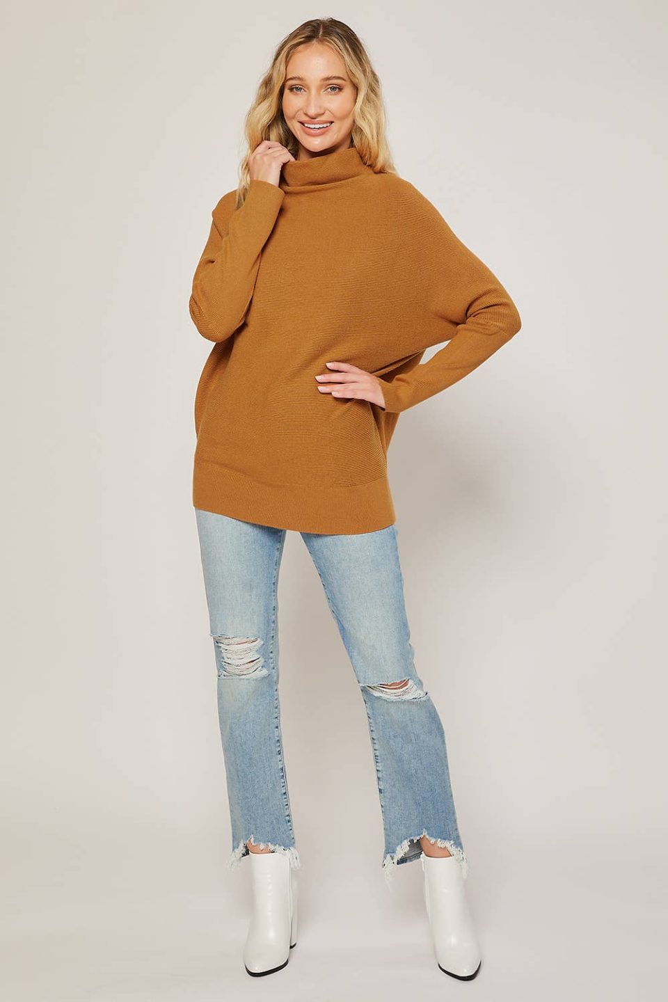 SLOUCH NECK DOLMAN PULLOVER