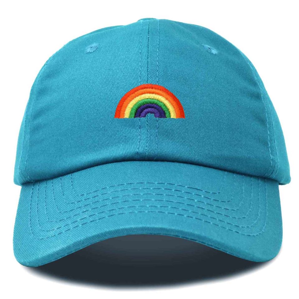 DALIX Rainbow Baseball Cap Womens Hats Cute Embroidered