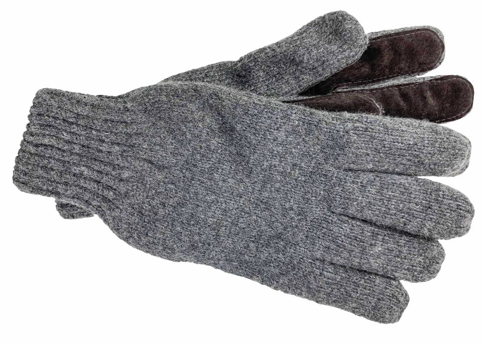 Men's Raggwool Gloves with Fleece Lining - Medium