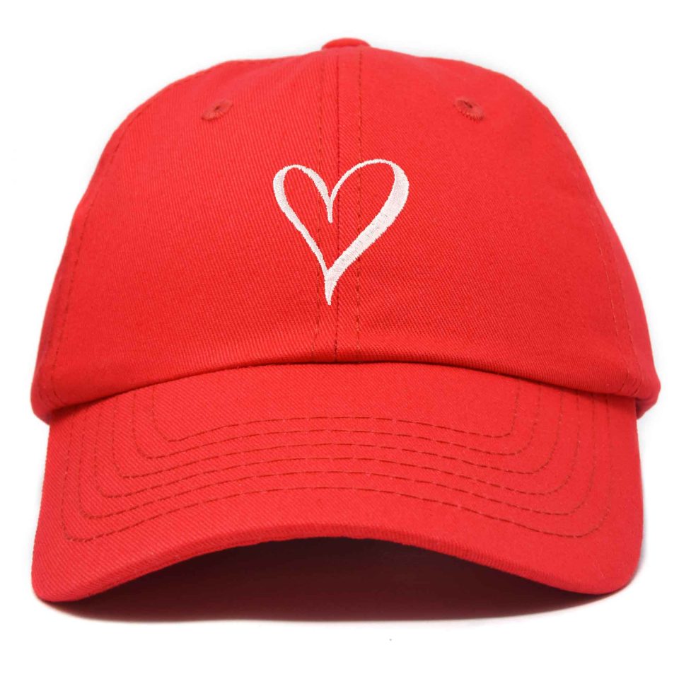Hand Drawn Heart Hat Baseball Cap