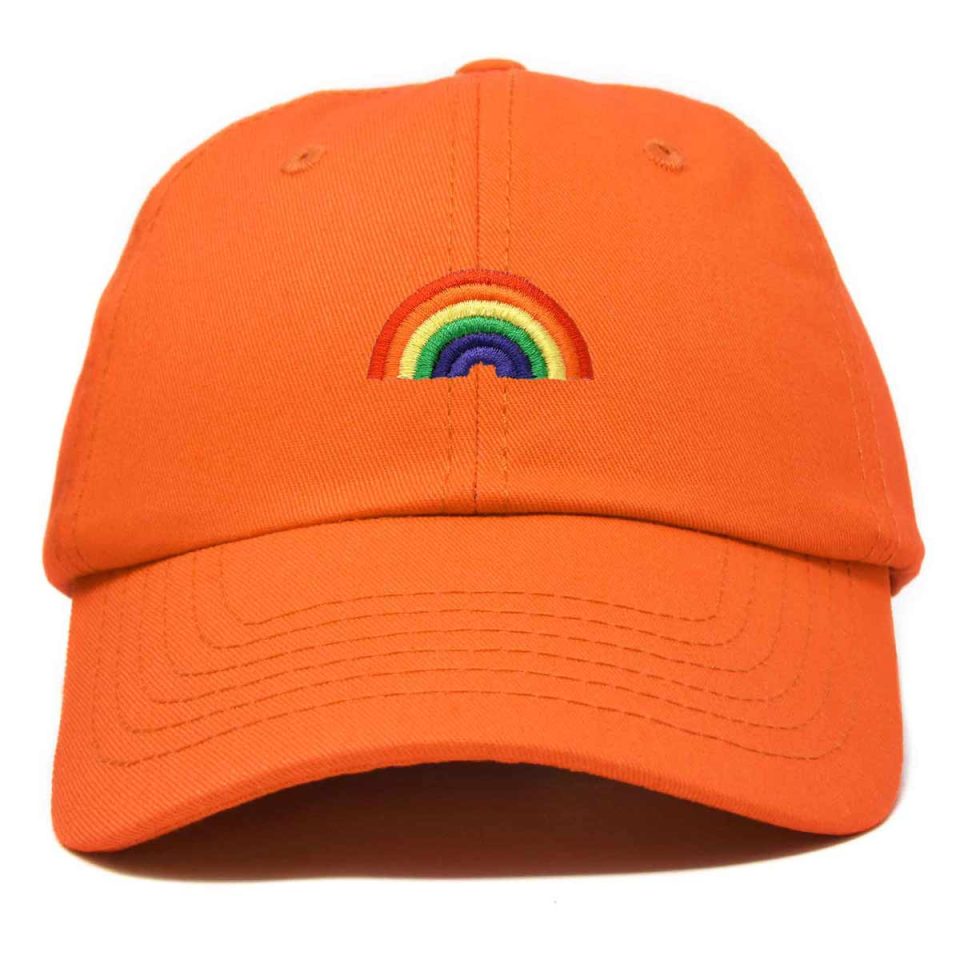 Rainbow Baseball Cap Orange