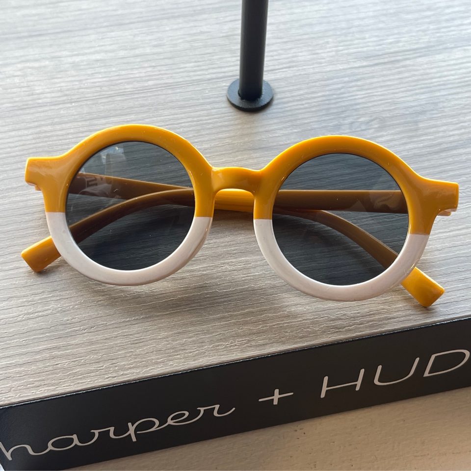 Children’s Colorful Sunglasses Mustard Seed/White