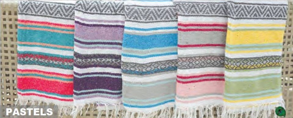5'X7' Striped Blanket - Pastel