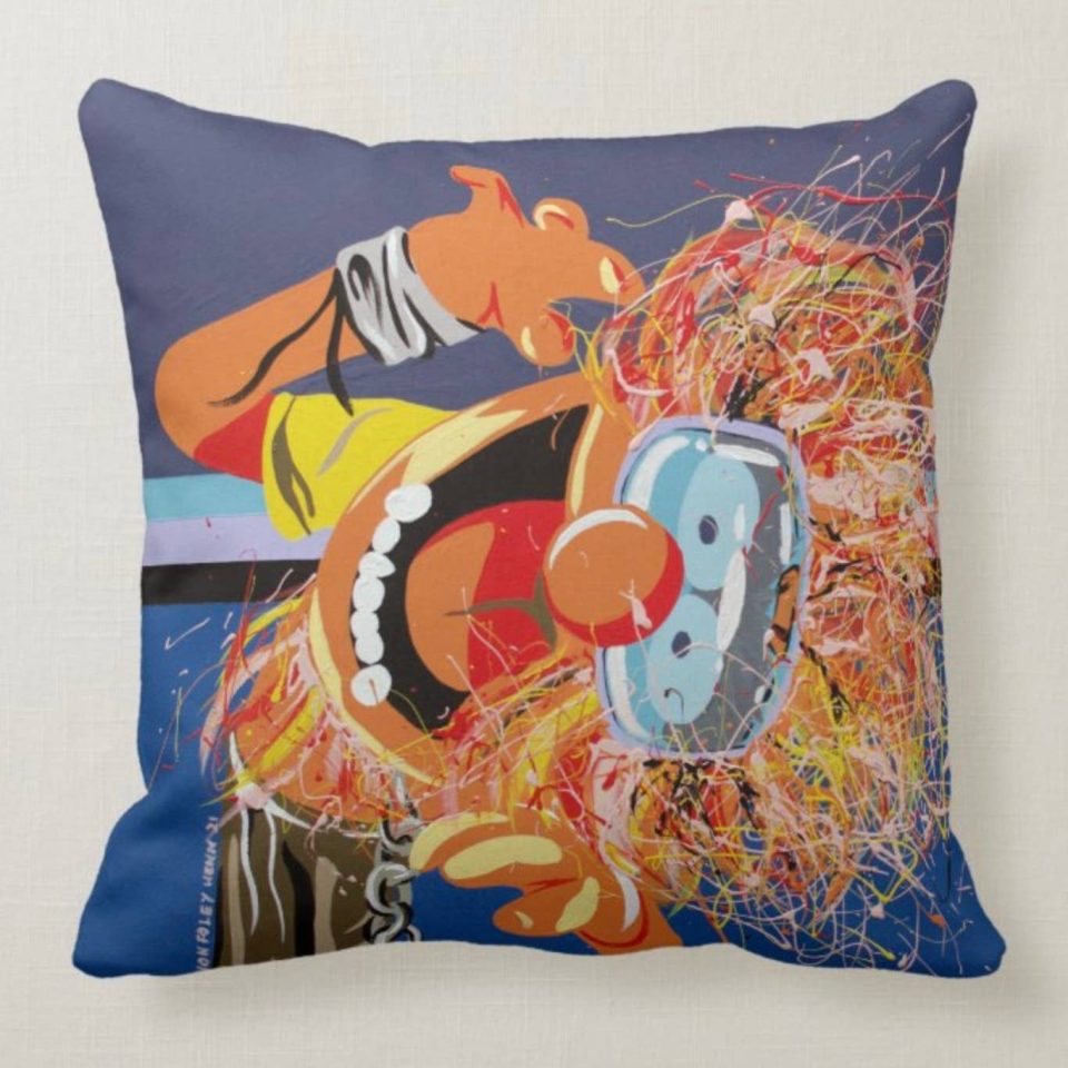 Animal Skiing Pillow