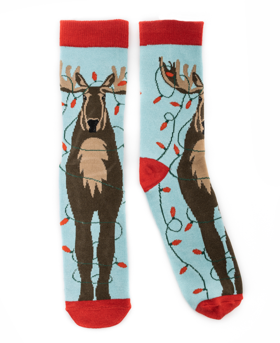 Holiday Moose Dress Socks