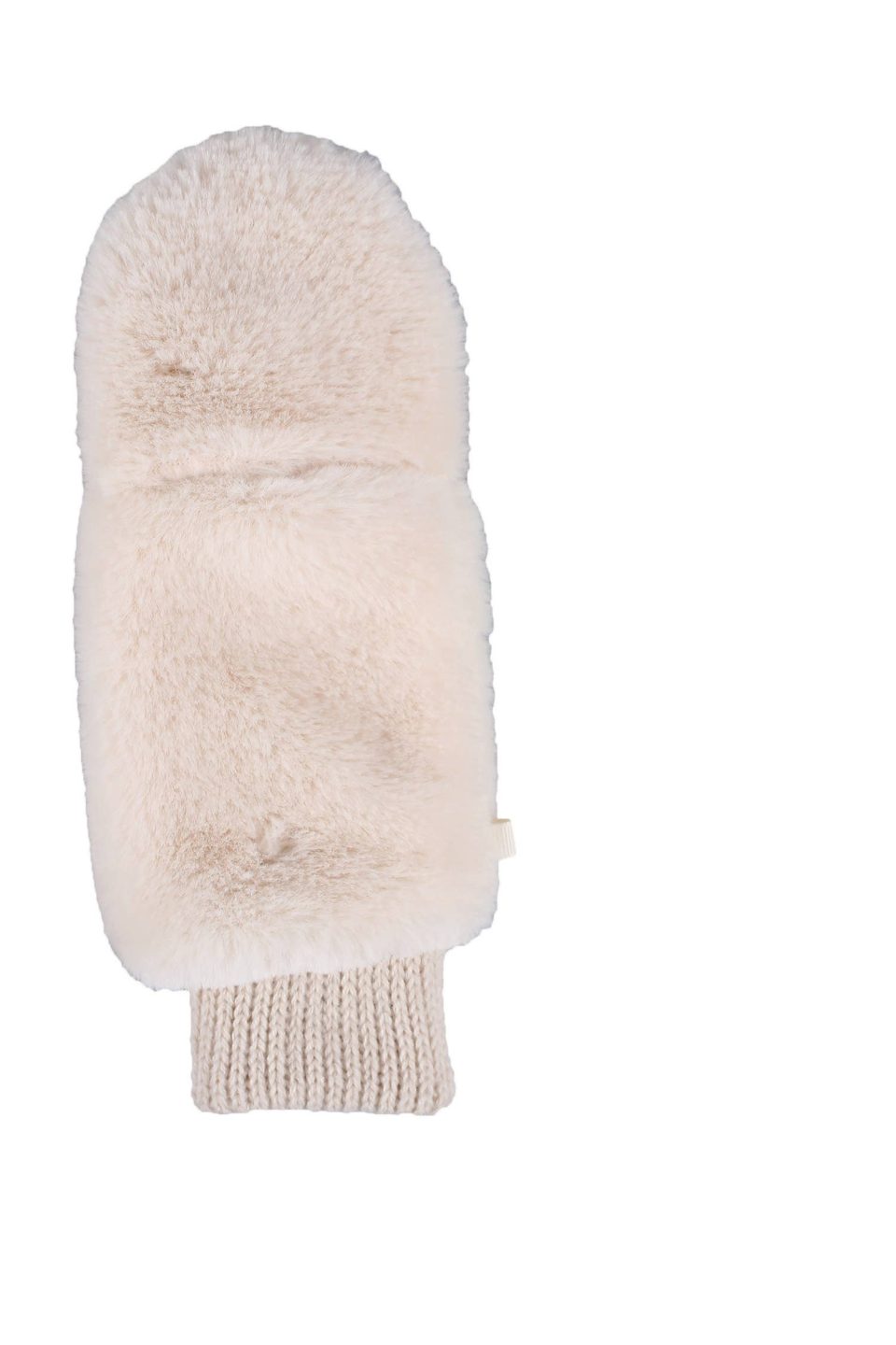 Cream Furry Mittens