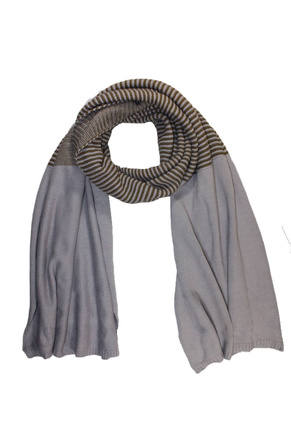 Grey Knitted Scarf