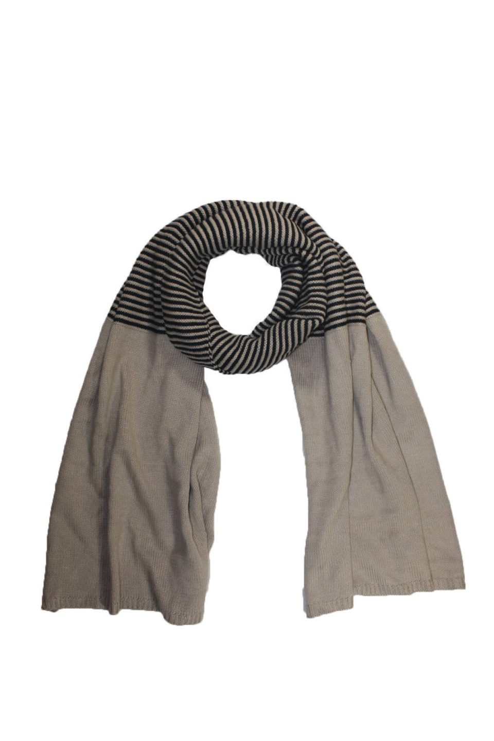 Taupe Knitted Scarf