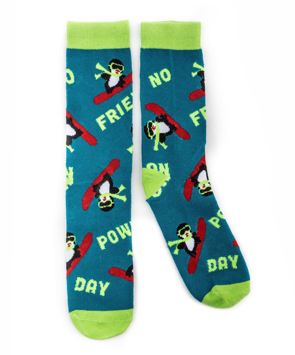 No Penguin Friends On A Powder Day Dress Socks
