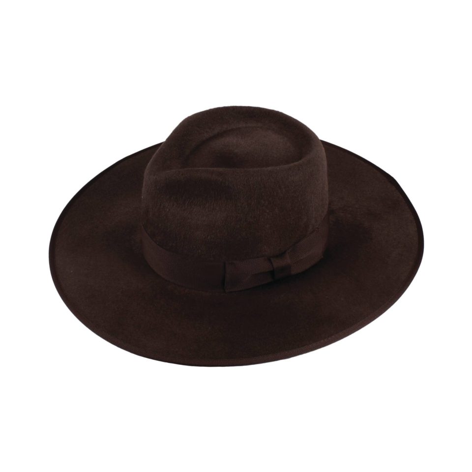 Brushed Wool Rancher Dark Brown