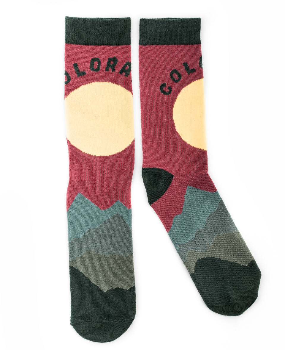 Red Sunset Dress Socks
