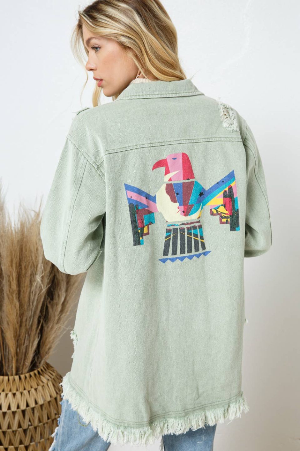 Light Green Painted Jacket