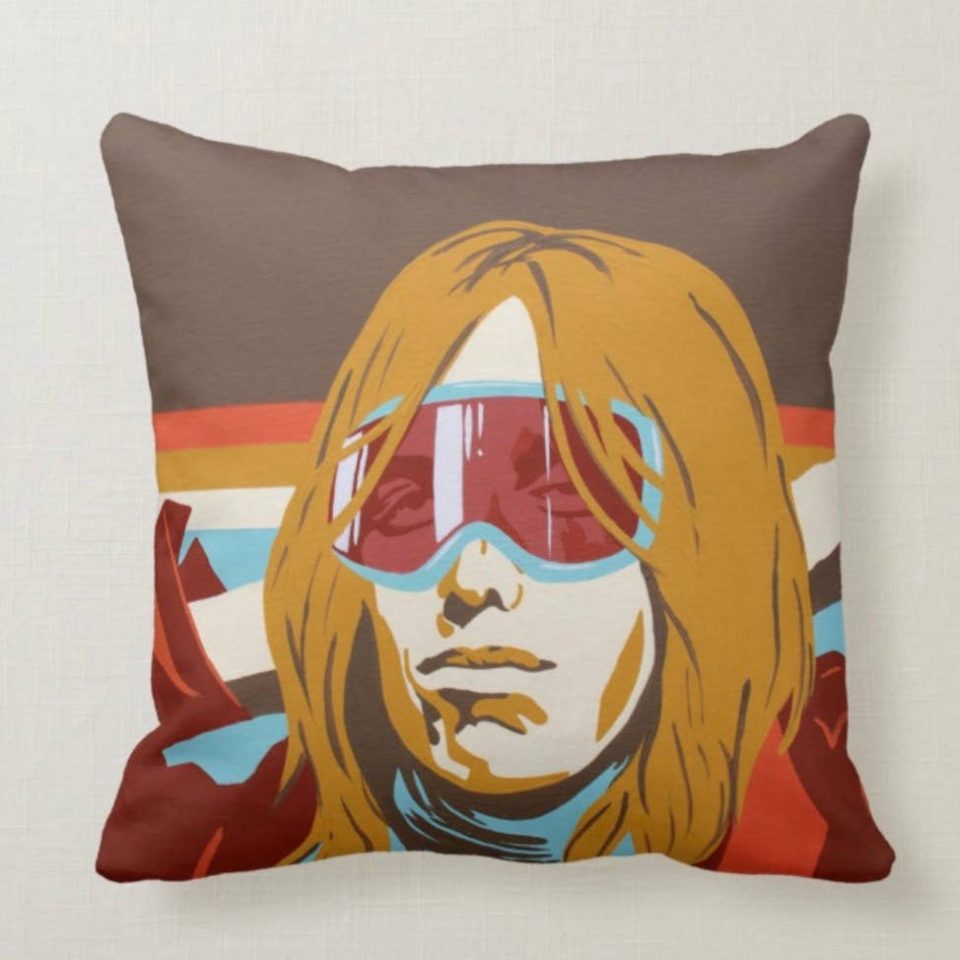 Petty Skiing Pillow