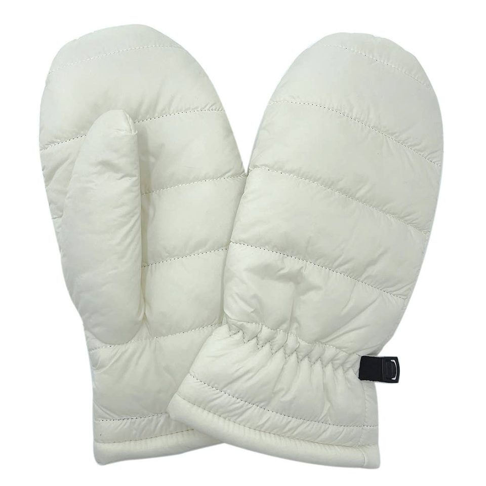 Women's Padded Mittens Ivory