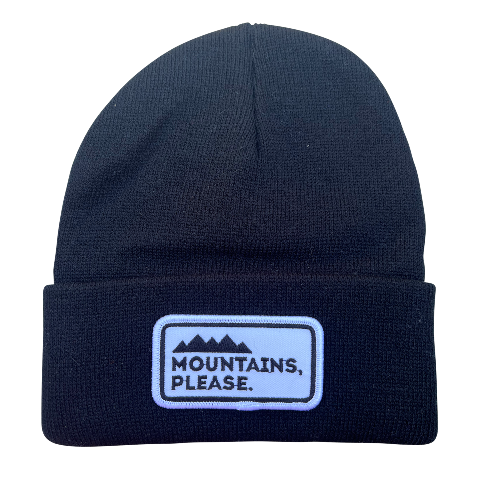 Mountains Please Beanie Black