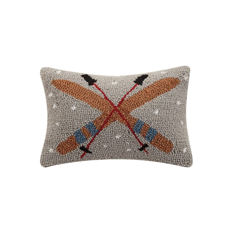 Skis Hook Pillow